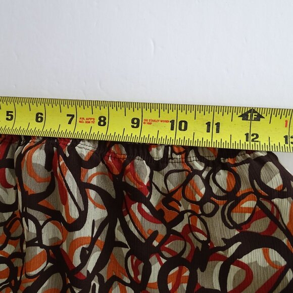 Elementz Multicolor Abstract Print A-line Midi Skirt Women Size S Lined - Picture 8 of 10